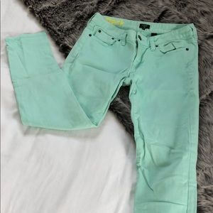 JCrew Mint Toothpick Jeans